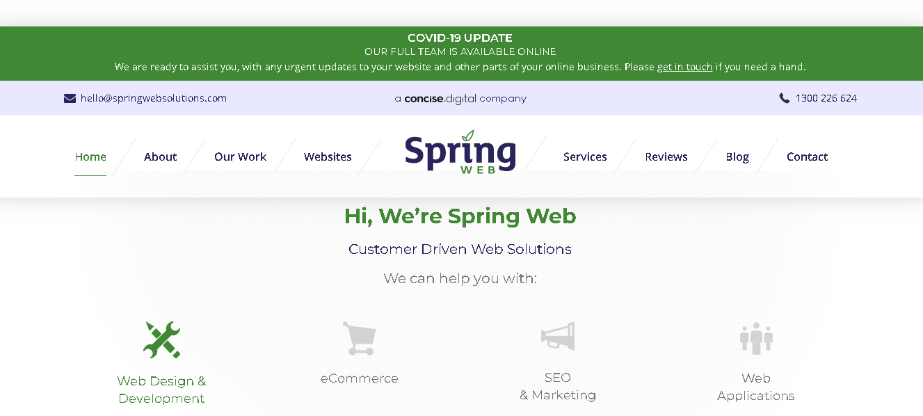 spring web solution