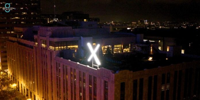 X Sign was Installed on Twitter building in San Francisco
