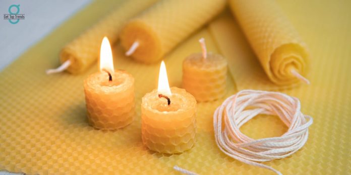 beeswax candles scented